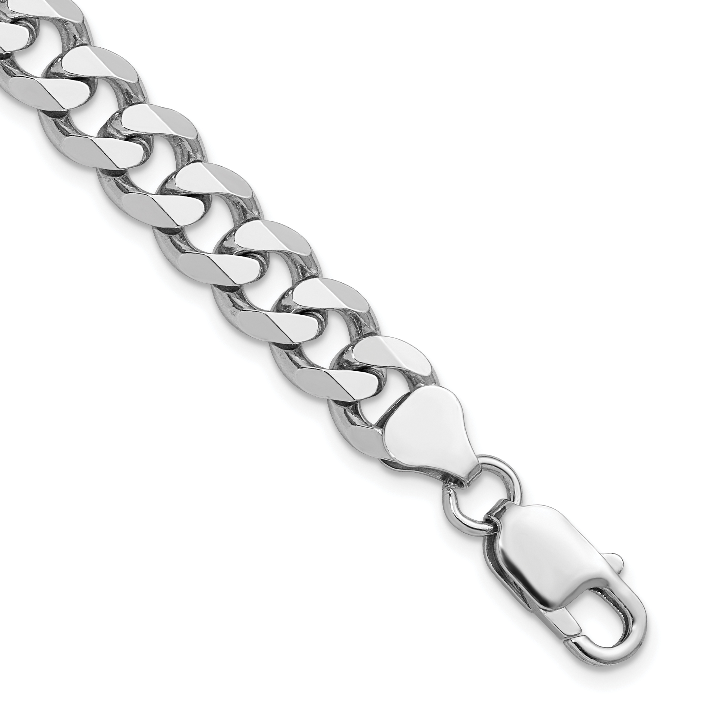 Sterling Silver Rhodium-plated 8.3mm Curb Chain (QCB220R-9)