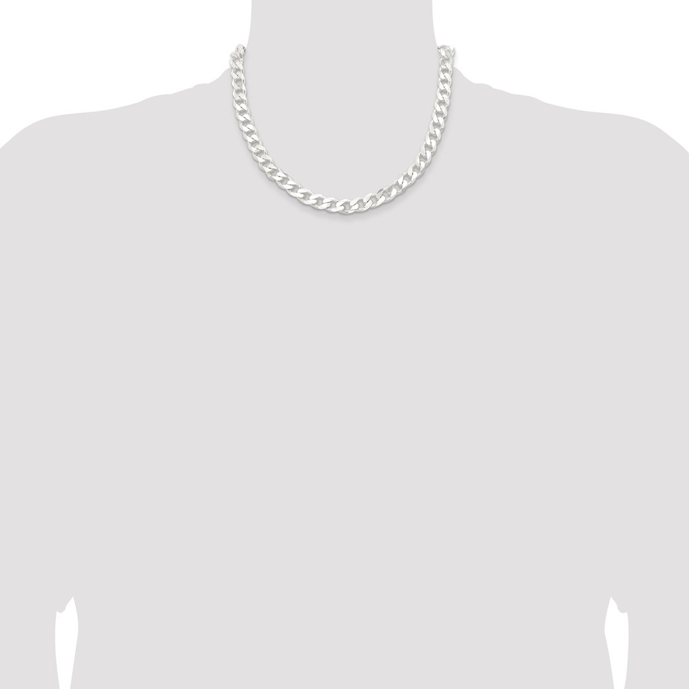 Sterling Silver 9.3mm Curb Chain (QCB250-18)