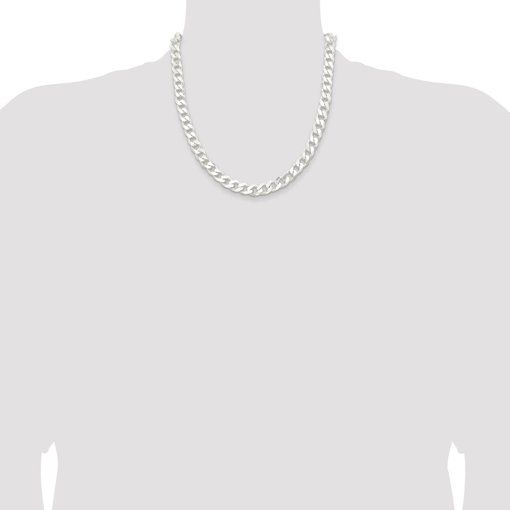 Sterling Silver 9.3mm Curb Chain (QCB250-20)