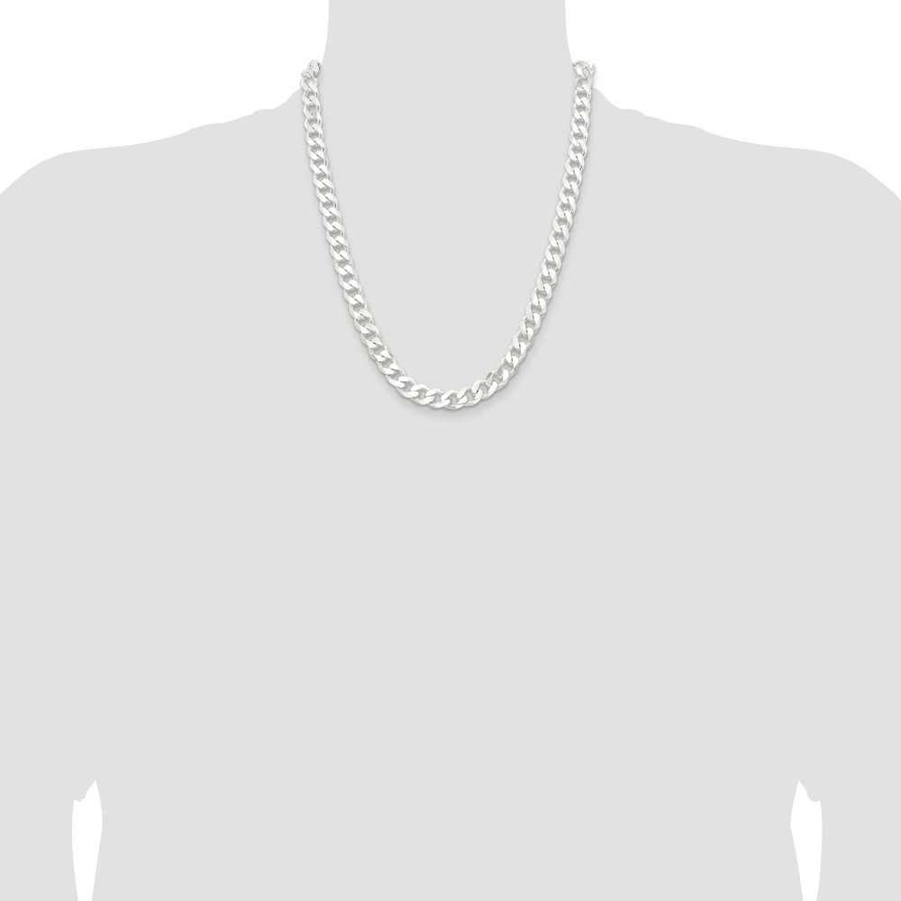 Sterling Silver 9.3mm Curb Chain (QCB250-22)