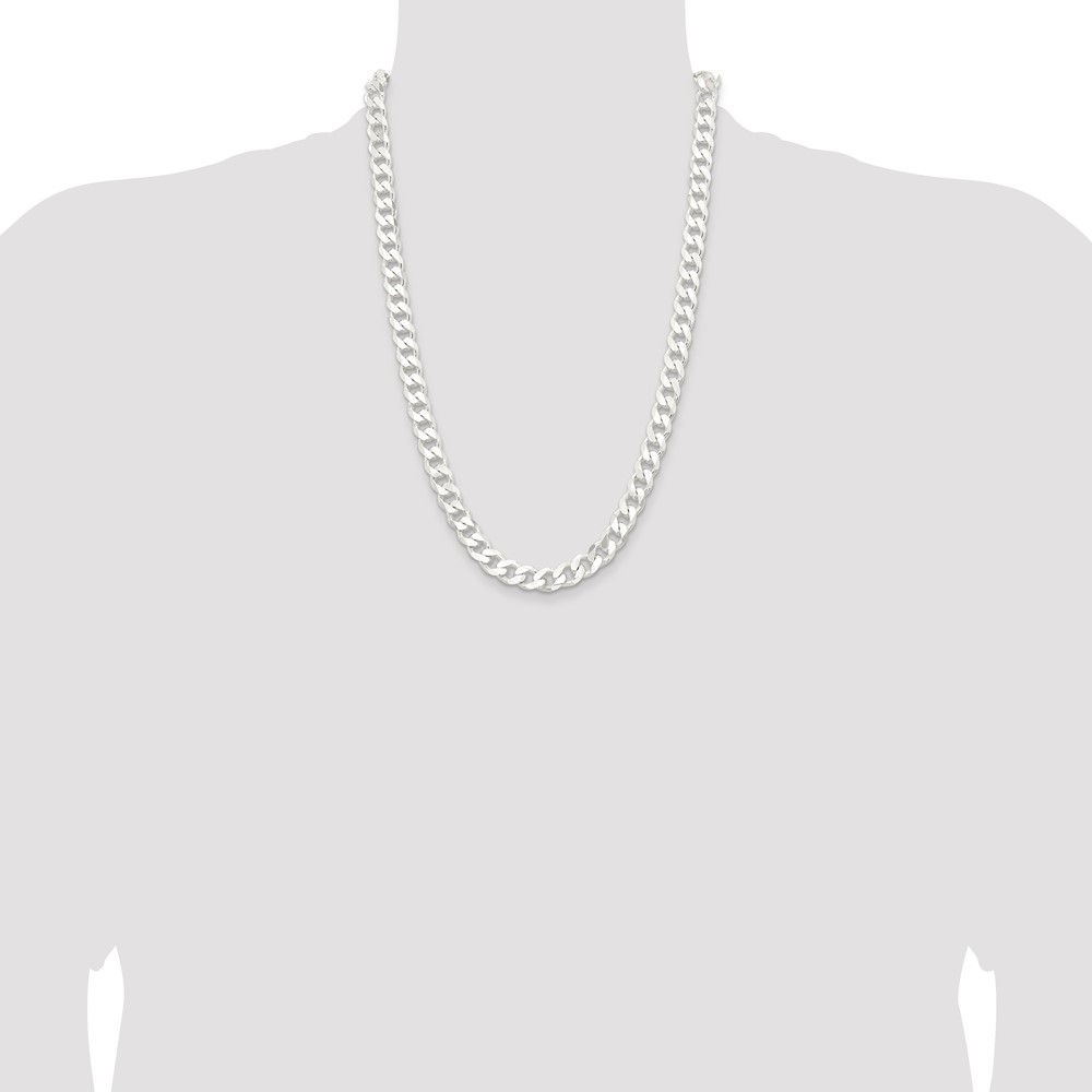 Sterling Silver 9.3mm Curb Chain (QCB250-24)