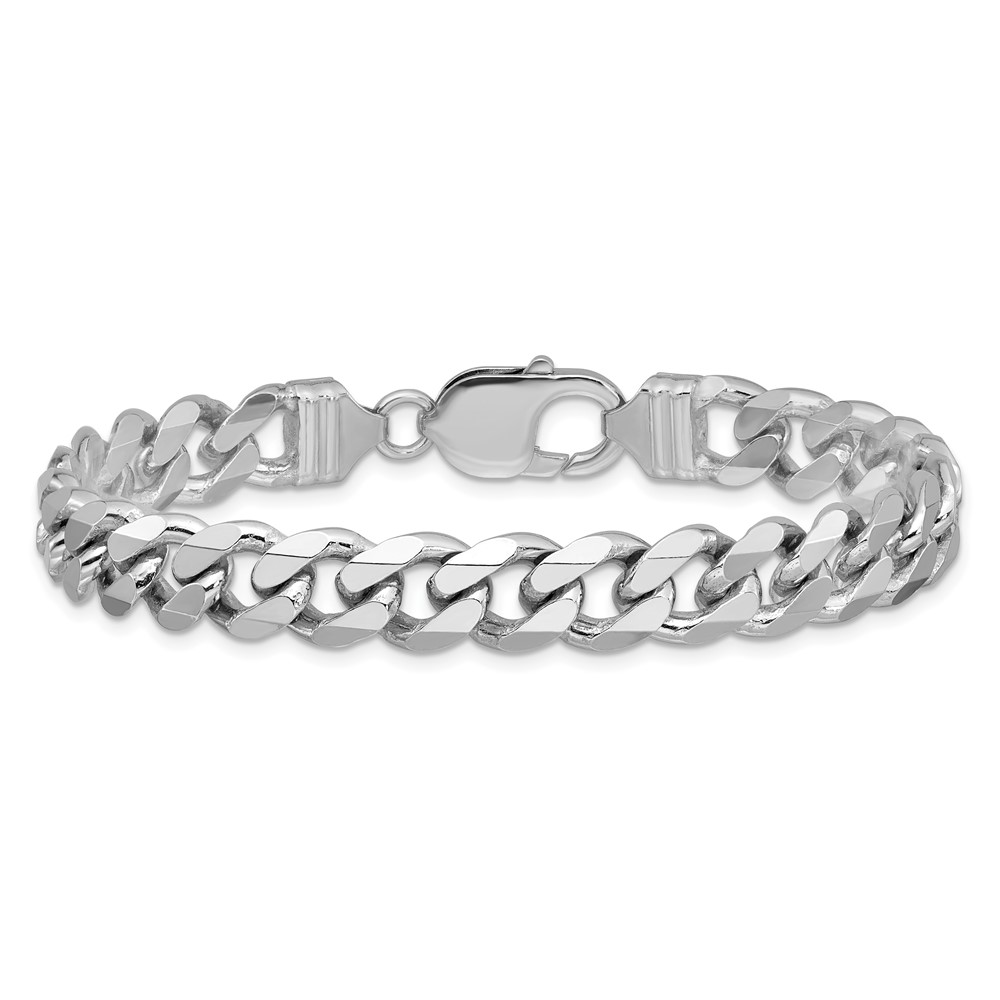 Sterling Silver Rhodium-plated 9.3mm Curb Chain (QCB250R-9)