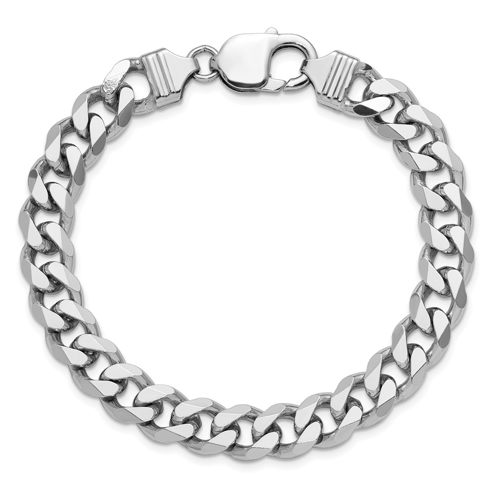 Sterling Silver Rhodium-plated 9.3mm Curb Chain (QCB250R-9)