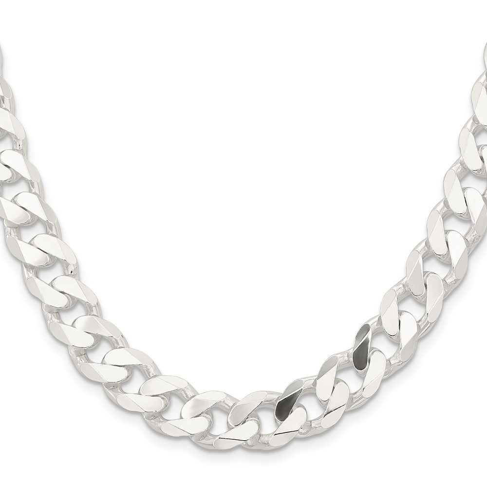 Sterling Silver 11mm Curb Chain (QCB300-26)