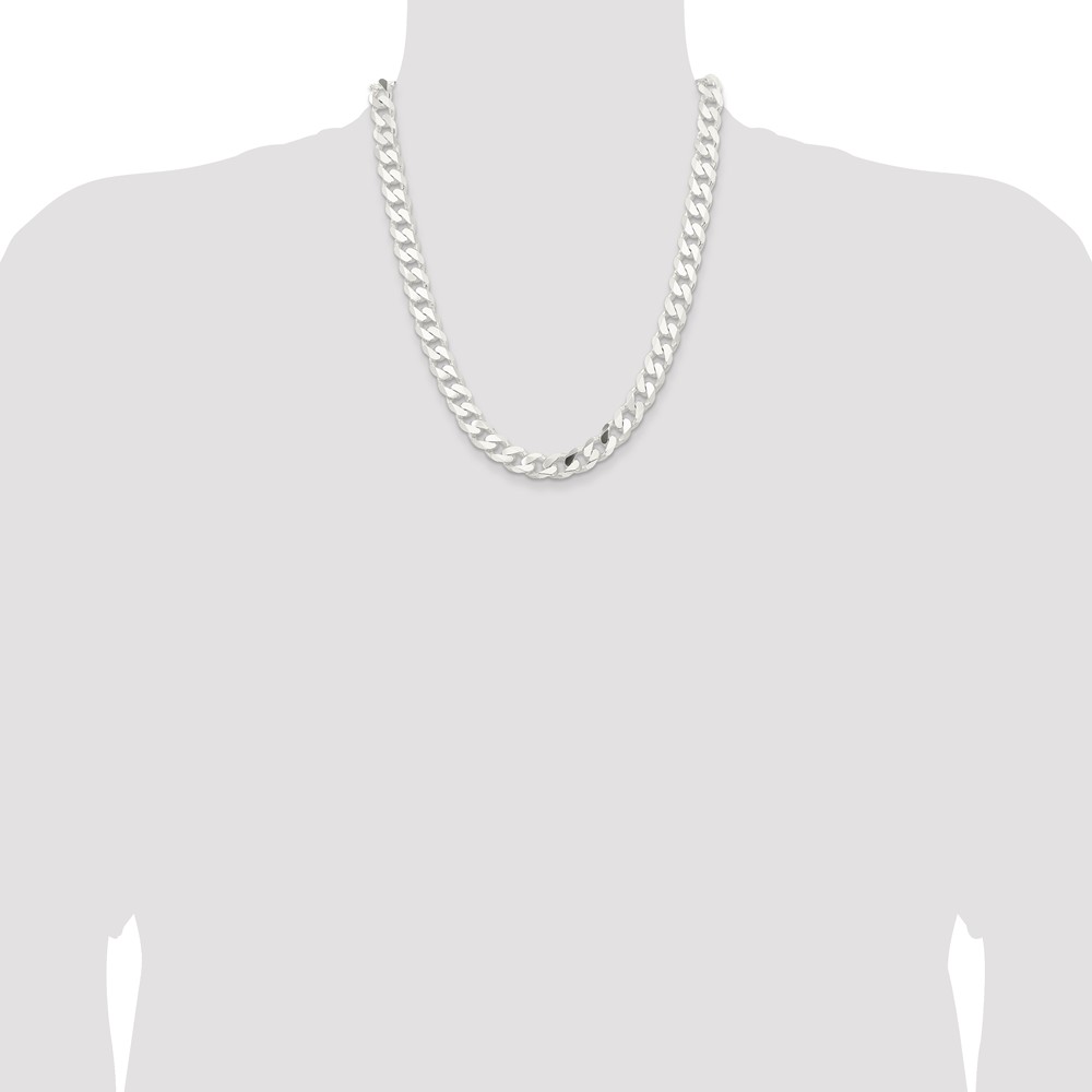 Sterling Silver 11mm Curb Chain (QCB300-22)