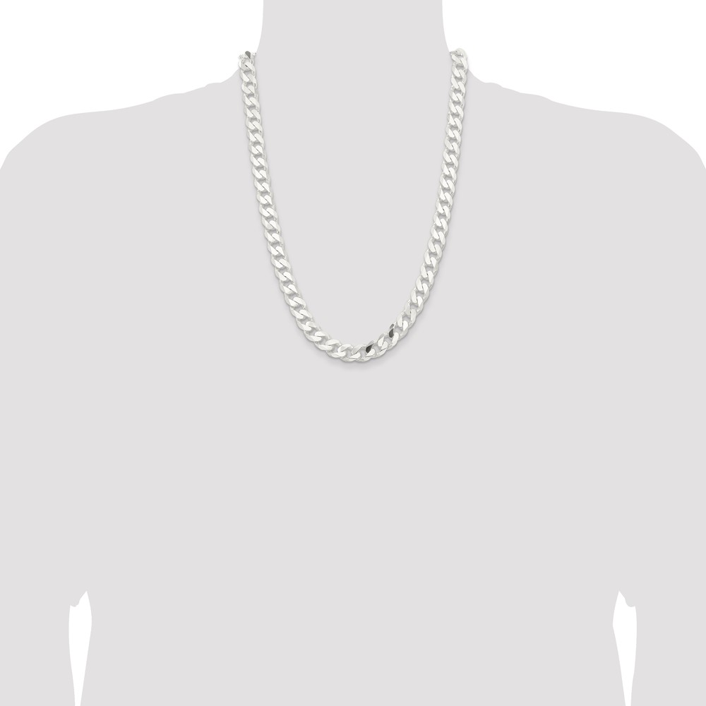 Sterling Silver 11mm Curb Chain (QCB300-24)