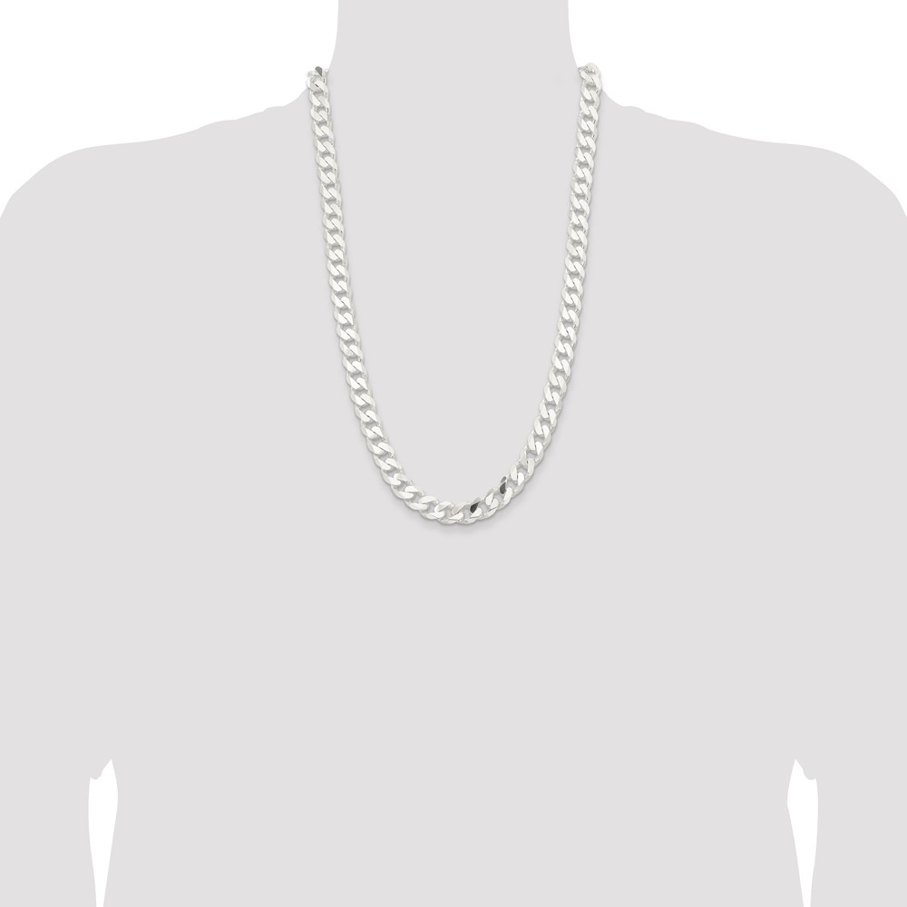 Sterling Silver 11mm Curb Chain (QCB300-26)