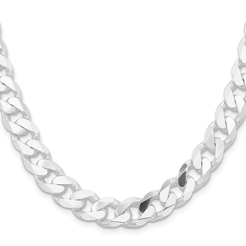 Sterling Silver Rhodium-plated 11mm Curb Chain (QCB300R-26)