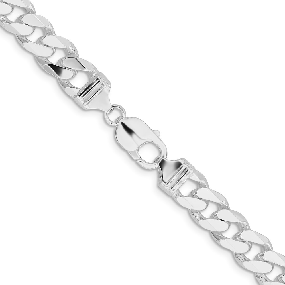Sterling Silver Rhodium-plated 11mm Curb Chain (QCB300R-26)