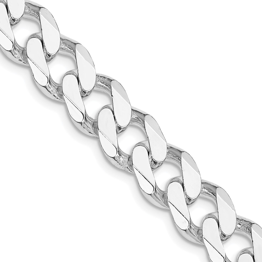 Sterling Silver Rhodium-plated 11mm Curb Chain (QCB300R-22)