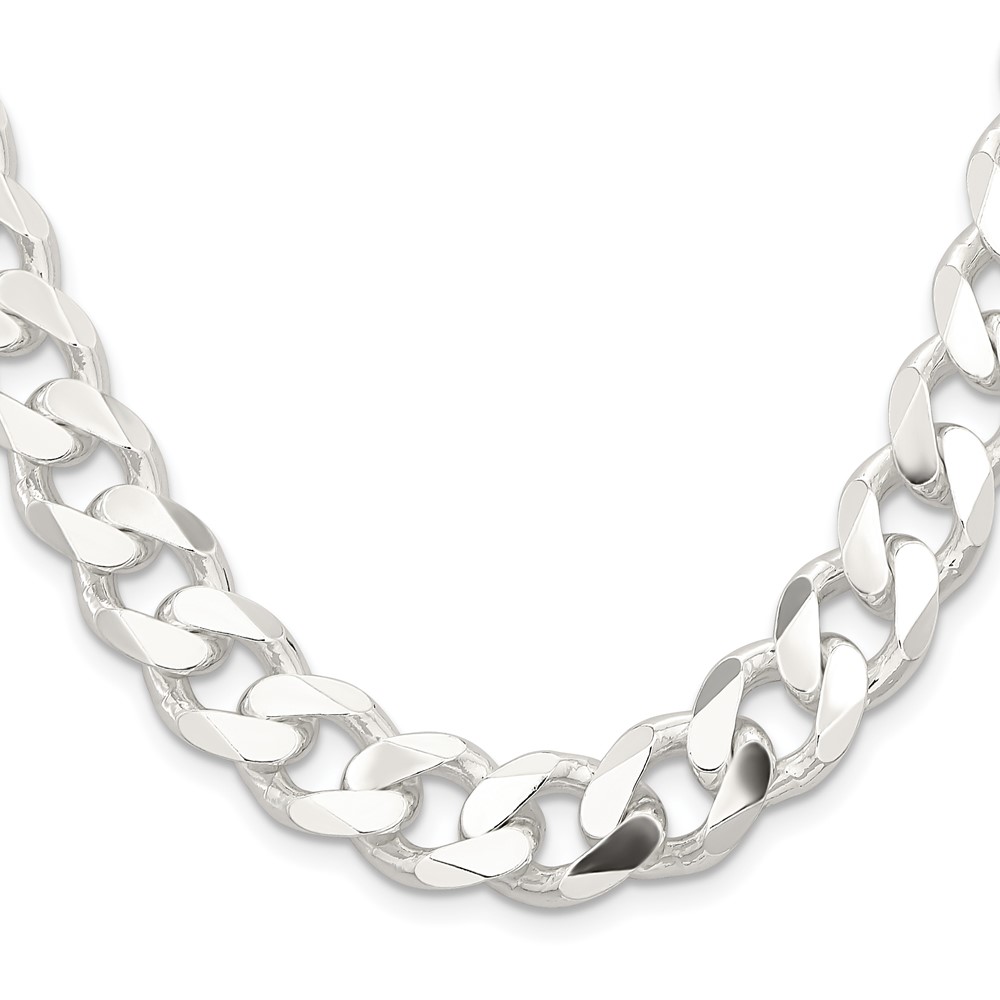 Sterling Silver 13mm Curb Chain (QCB350-20)