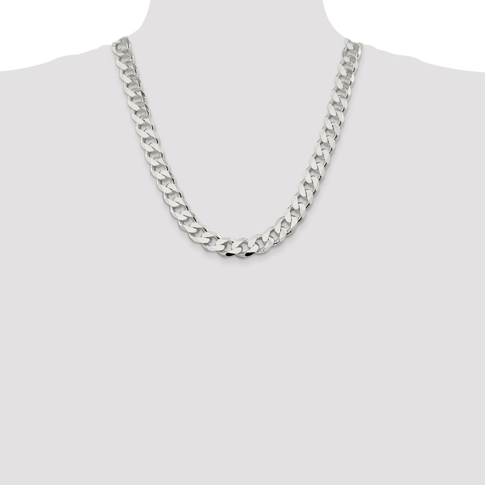 Sterling Silver 13mm Curb Chain (QCB350-22)
