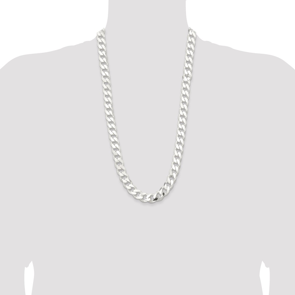 Sterling Silver 13mm Curb Chain (QCB350-28)