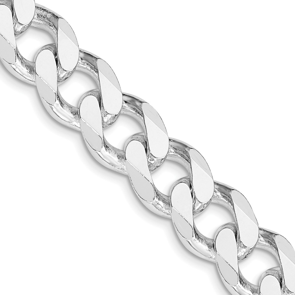 Sterling Silver Rhodium-plated 13mm Curb Chain (QCB350R-20)