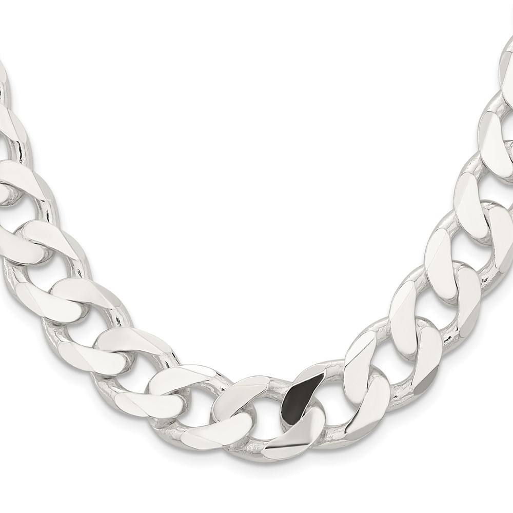 Sterling Silver 14.5mm Curb Chain (QCB400-22)