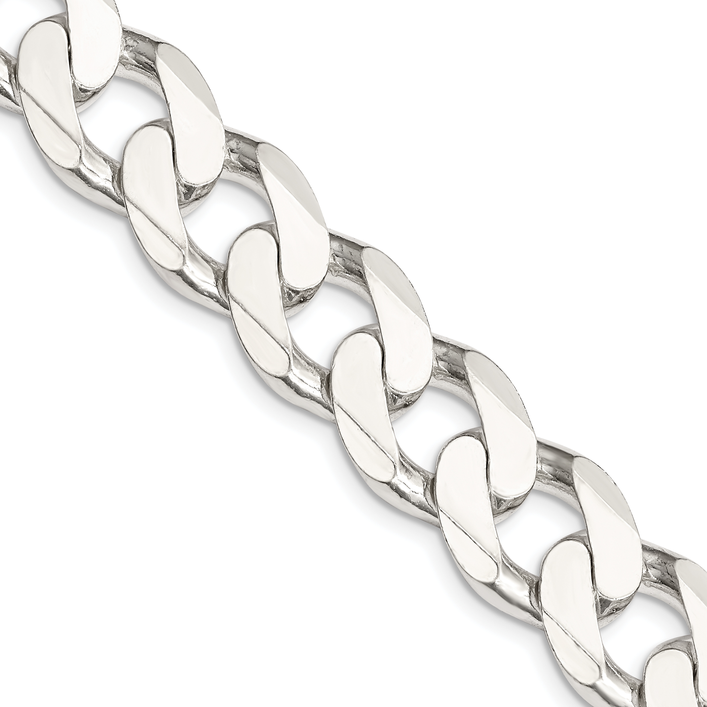 Sterling Silver 14.5mm Curb Chain (QCB400-22)