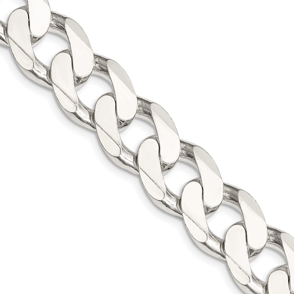 Sterling Silver 14.5mm Curb Chain (QCB400-22)