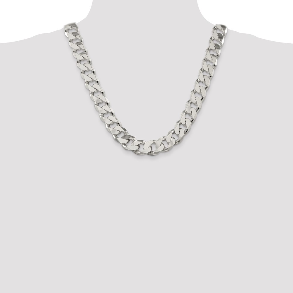 Sterling Silver 16.25mm Curb Chain (QCB450-22)