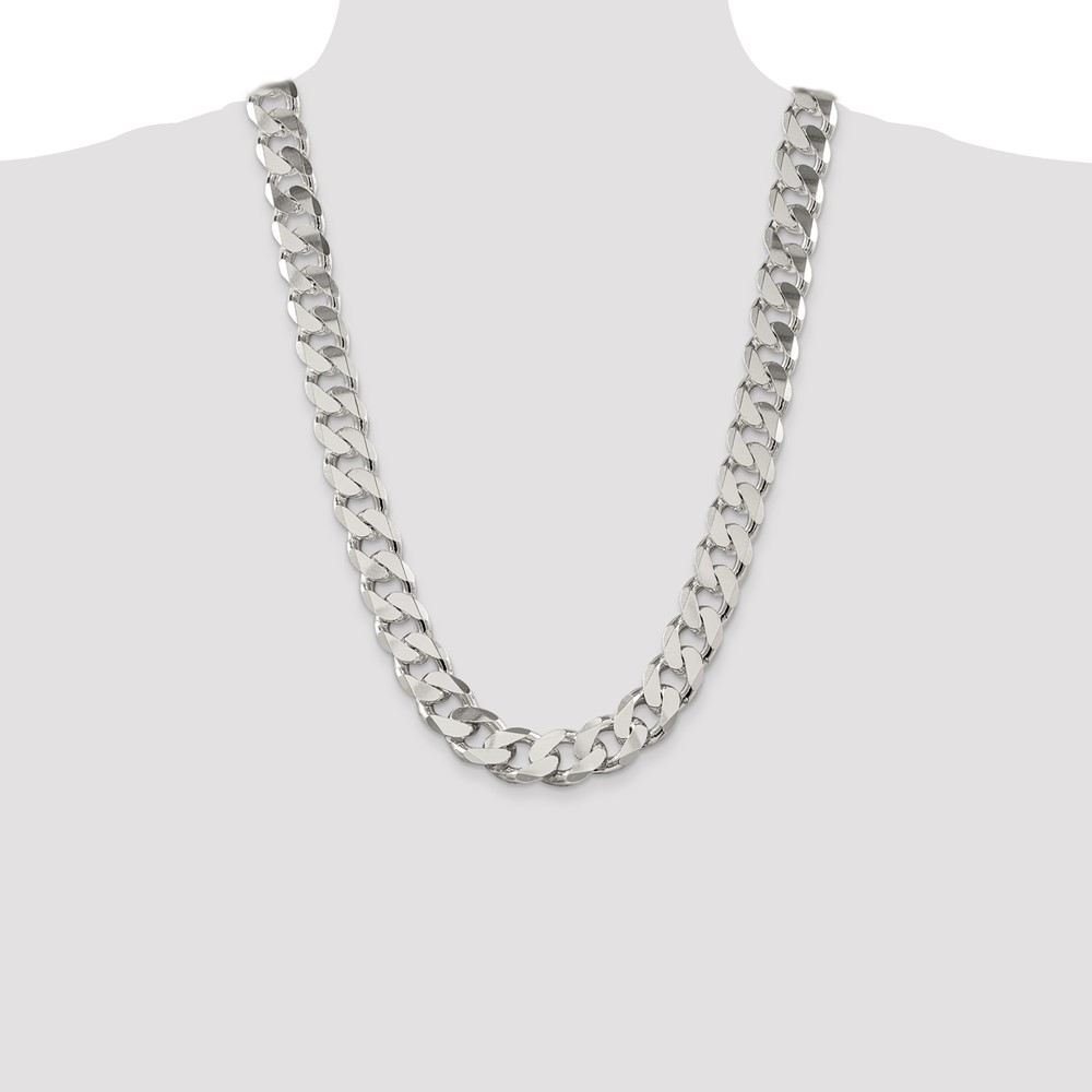 Sterling Silver 16.25mm Curb Chain (QCB450-26)