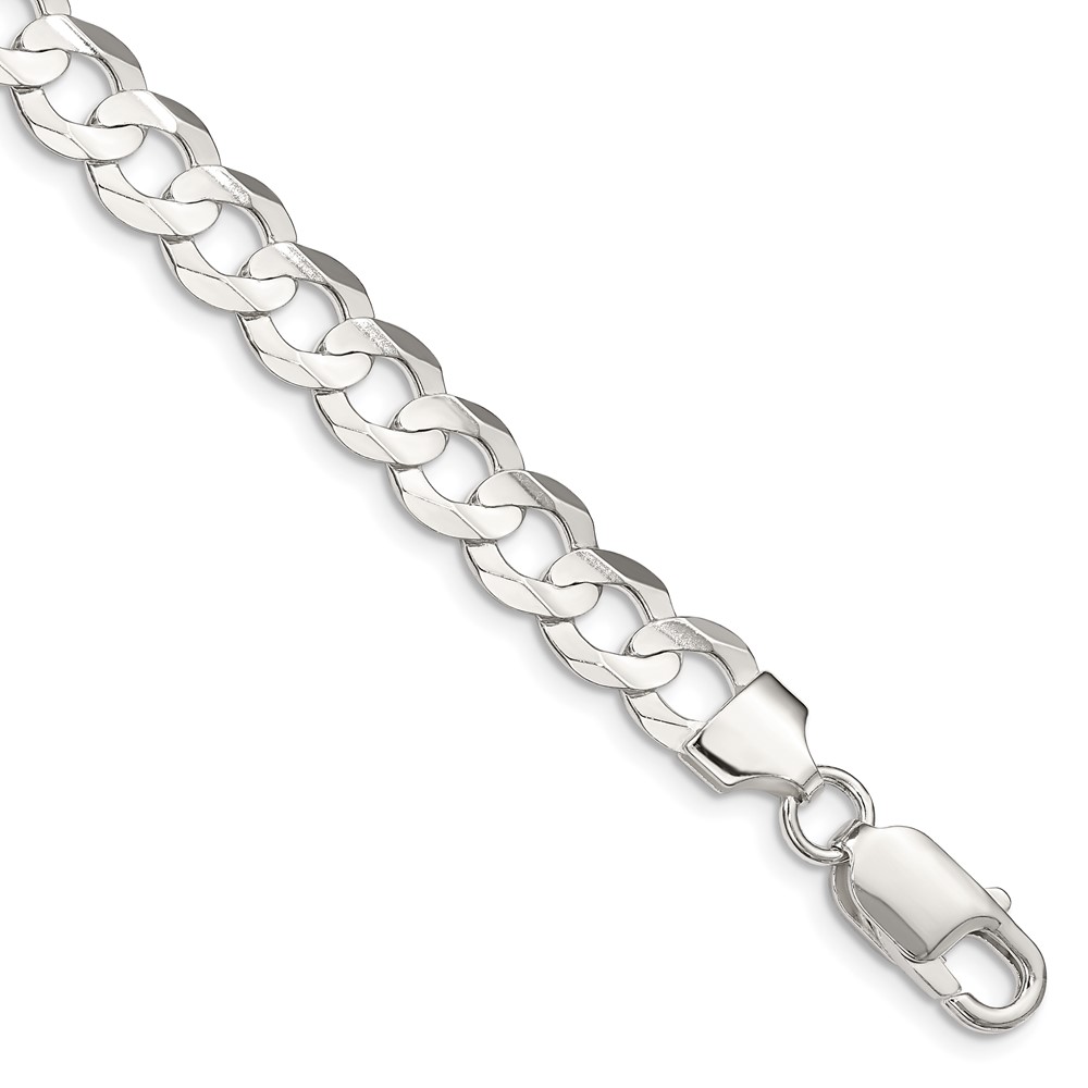 Sterling Silver 7.8mm Concave Beveled Curb Chain (QCBC200-7)