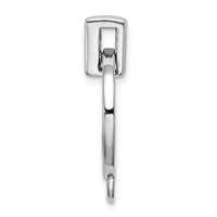 Amore La Vita Sterling Silver Rhodium-plated Polished CZ Open Circle Charm Holder Pendant view 2
