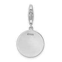 Amore La Vita Sterling Silver Rhodium-plated Polished Someone Special Round Charm with Fancy Lobster Clasp view 3