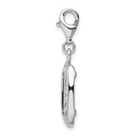 Amore La Vita Sterling Silver Rhodium-plated Polished My Baby Frame Charm with Fancy Lobster Clasp view 2
