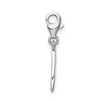 Amore La Vita Sterling Silver Rhodium-plated Polished Number 1 Charm with Fancy Lobster Clasp view 2