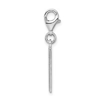 Amore La Vita Sterling Silver Rhodium-plated Polished Bingo Card Charm with Fancy Lobster Clasp view 2