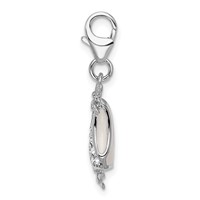Amore La Vita Sterling Silver Rhodium-plated Polished 3-D Enameled Bikini Bottom Charm with Fancy Lobster Clasp view 2