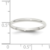 Sterling Silver 2mm Comfort Fit Band view 3