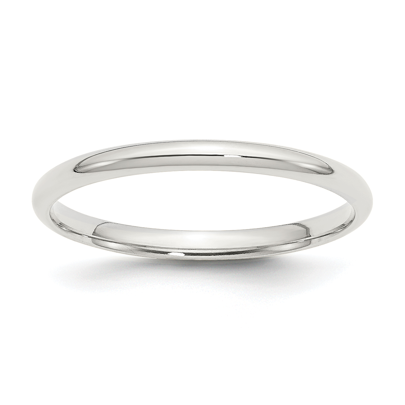 Sterling Silver 2mm Comfort Fit Size 10 Band (QCF020-10)