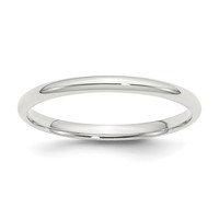 Sterling Silver 2mm Comfort Fit Band view 1
