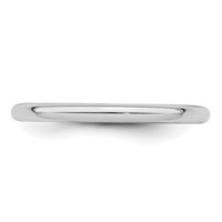 Sterling Silver Rhodium-plated 2mm Comfort Fit Band - Size 4 view 3