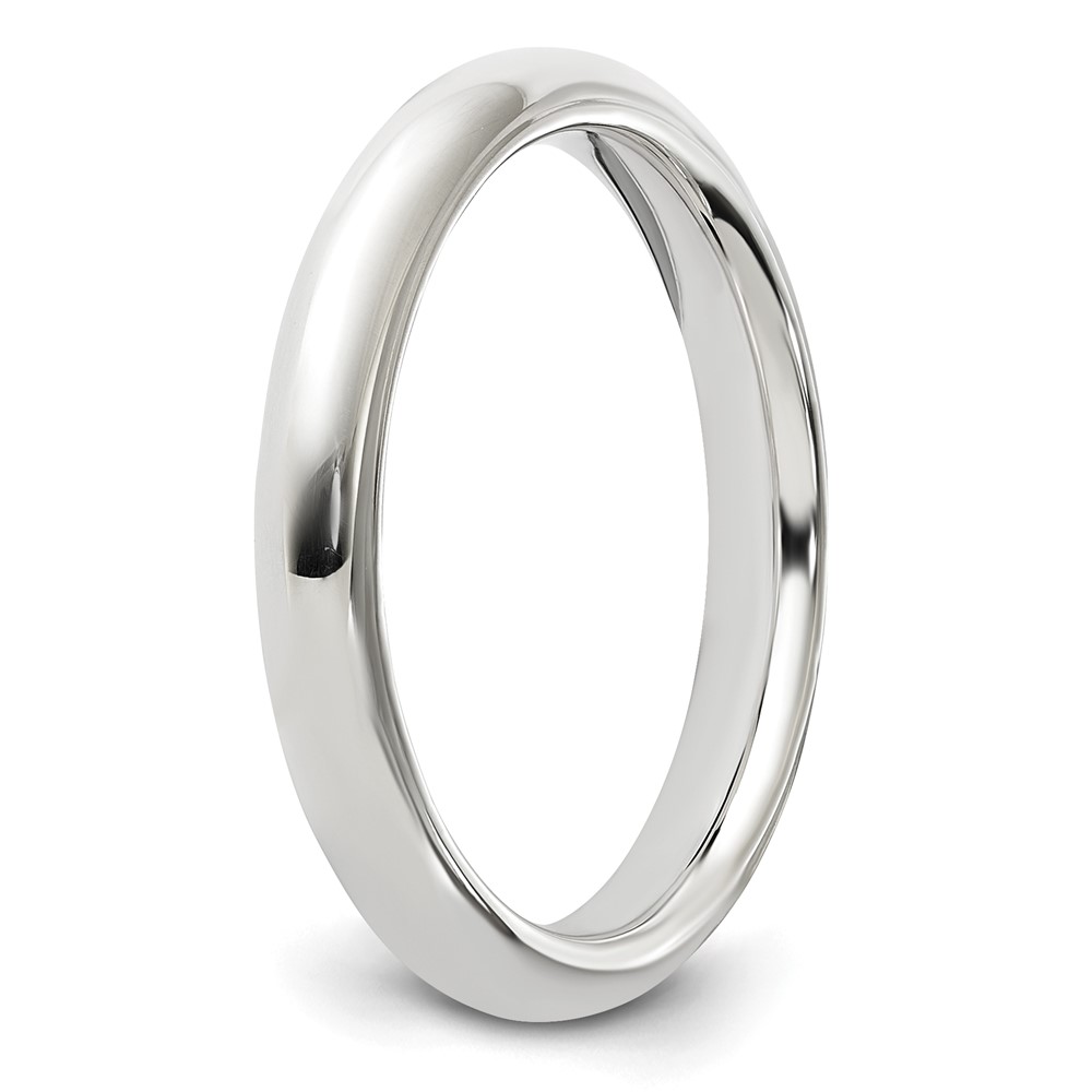 Sterling Silver Rhodium-plated 3mm Comfort Fit Size 11 Band (QCF030RH-11)