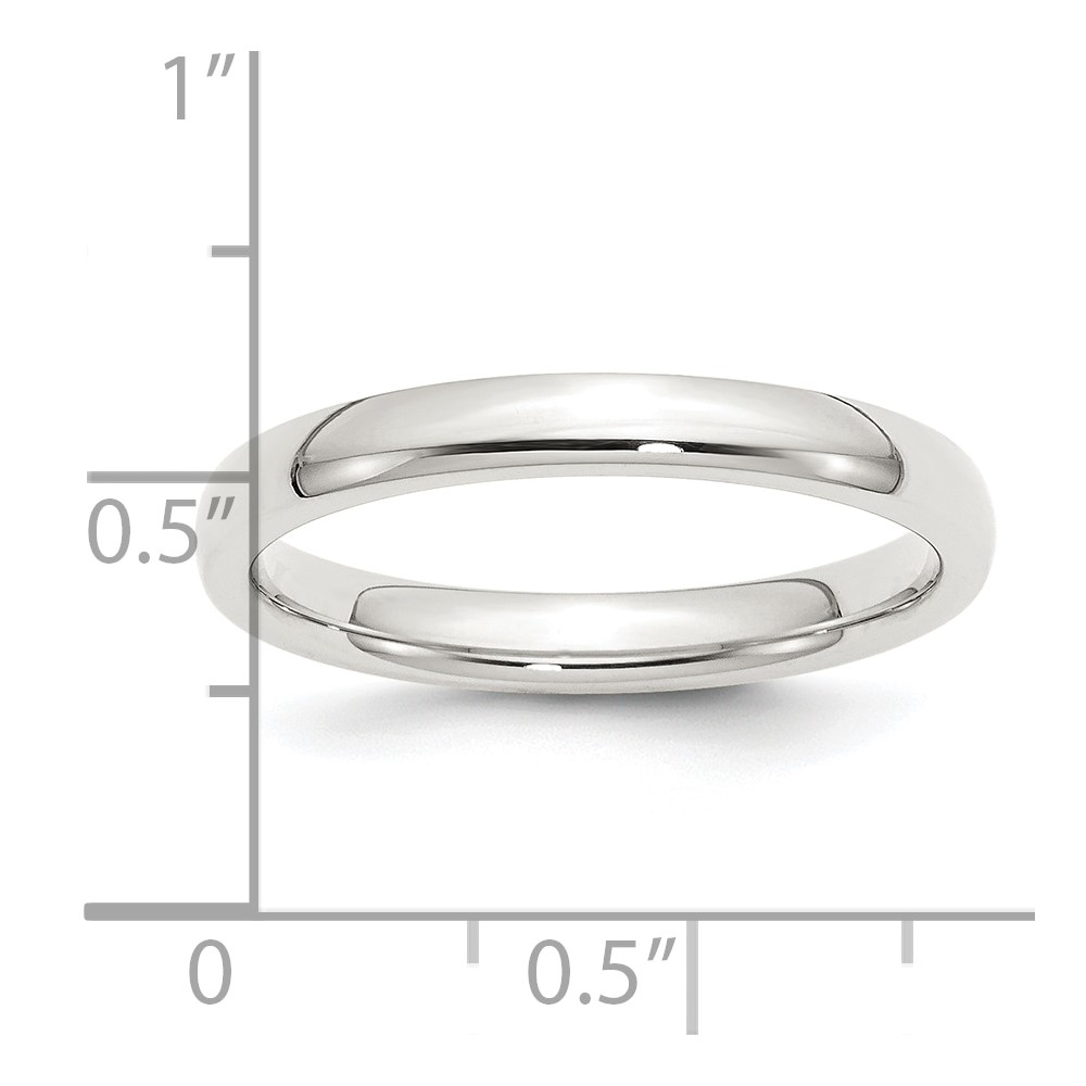 Sterling Silver 3mm Comfort Fit Size 5 Band (QCF030-5)