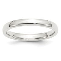 Sterling Silver 3mm Comfort Fit Band view 1