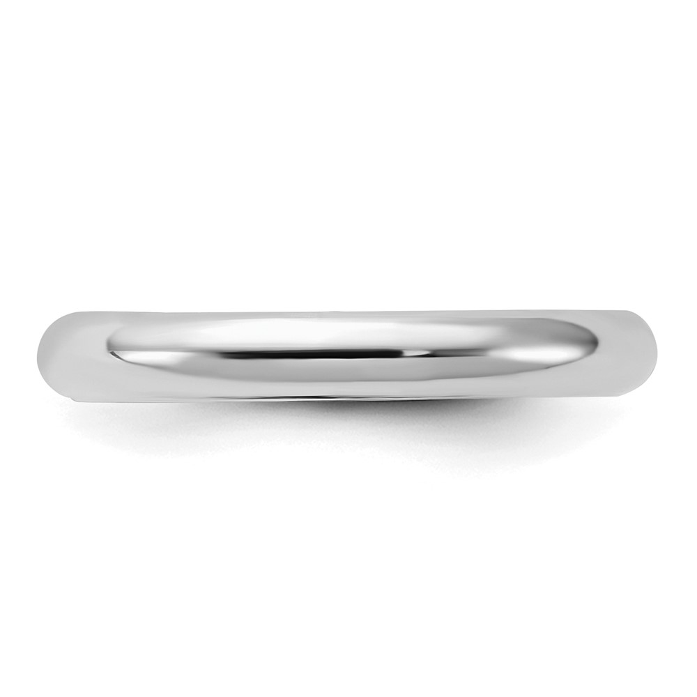 Sterling Silver Rhodium-plated 3mm Comfort Fit Size 9 Band (QCF030RH-9)
