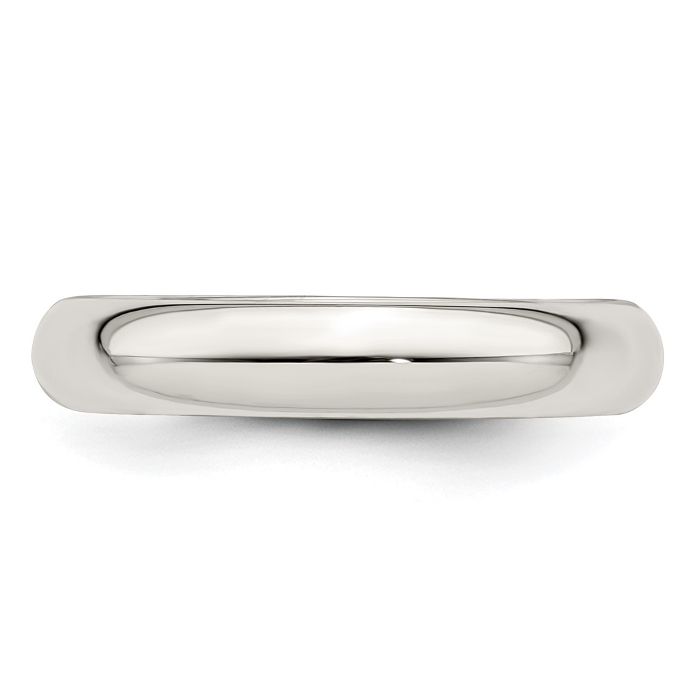 Sterling Silver 4mm Comfort Fit Size 10 Band (QCF040-10)