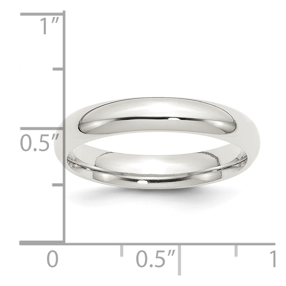 Sterling Silver 4mm Comfort Fit Size 10 Band (QCF040-10)