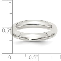 Sterling Silver 4mm Comfort Fit Band view 4