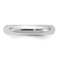Sterling Silver Rhodium-plated 4mm Comfort Fit Band - Size 4 view 3