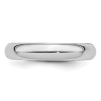 Sterling Silver Rhodium-plated 4mm Comfort Fit Band - Size 4 view 4