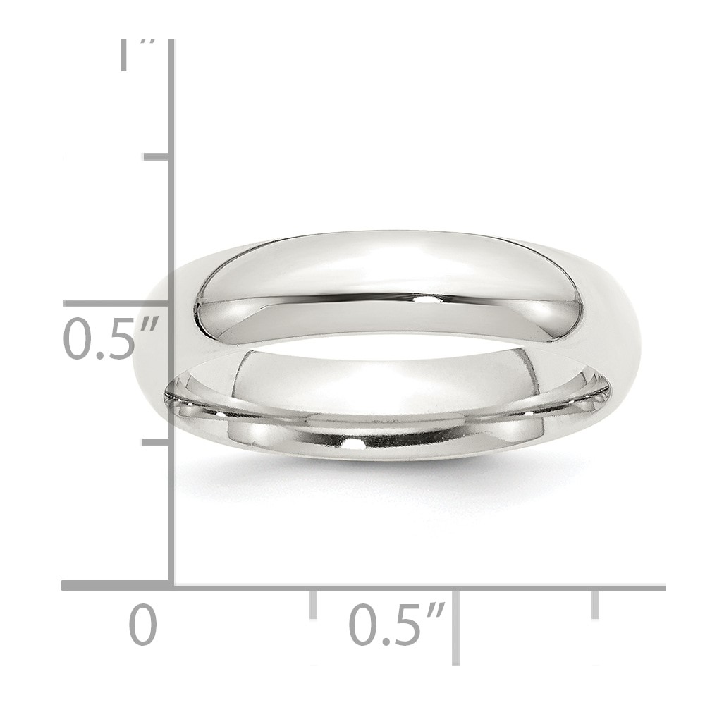 Sterling Silver 5mm Comfort Fit Size 7.5 Band (QCF050-7.5)