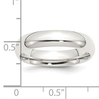 Sterling Silver 5mm Comfort Fit Band, Size 4 view 4