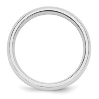 Sterling Silver Rhodium-plated 5mm Comfort Fit Band view 2