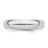 Sterling Silver Rhodium-plated 5mm Comfort Fit Band view 4