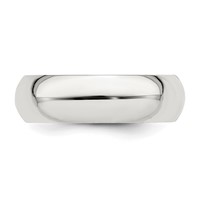 Sterling Silver 6mm Comfort Fit Band - Size 4 view 5