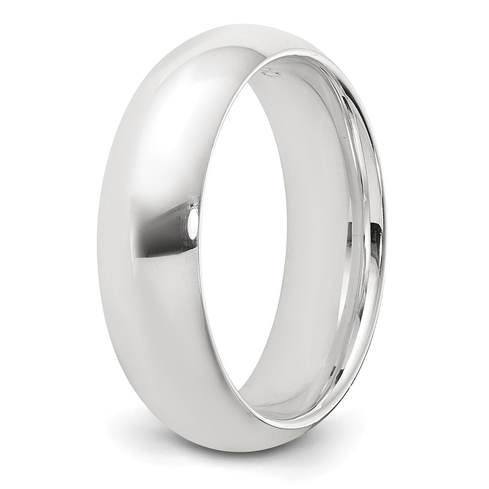 Sterling Silver Rhodium-plated 6mm Comfort Fit Size 11 Band (QCF060RH-11)