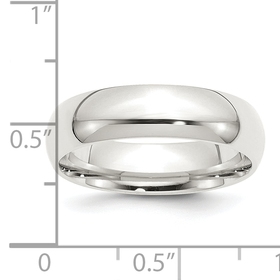 Silber 6 mm Komfortpassform Größe 13,5 Band QCF060 - Bild 4 von 8